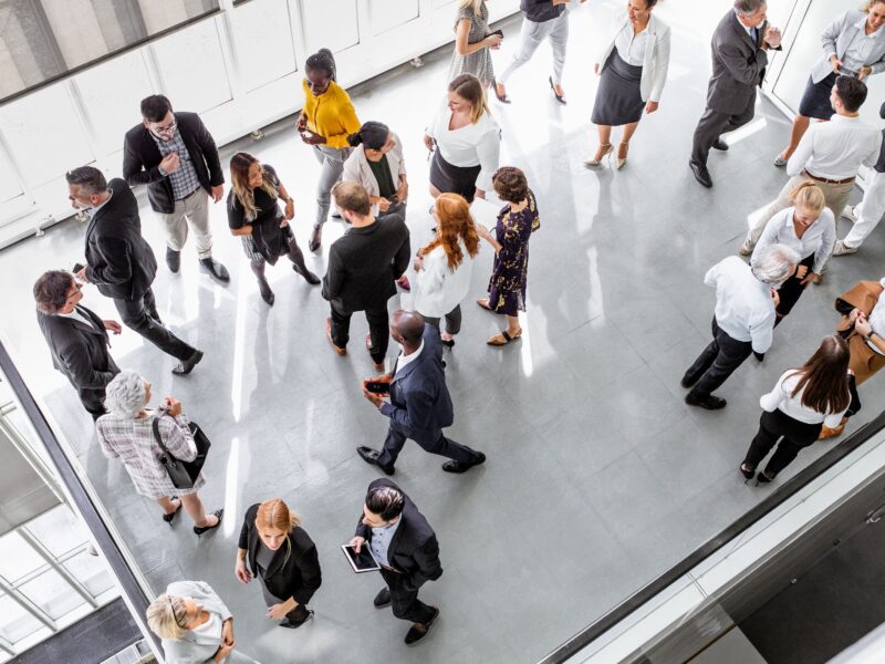 People attending a tech event